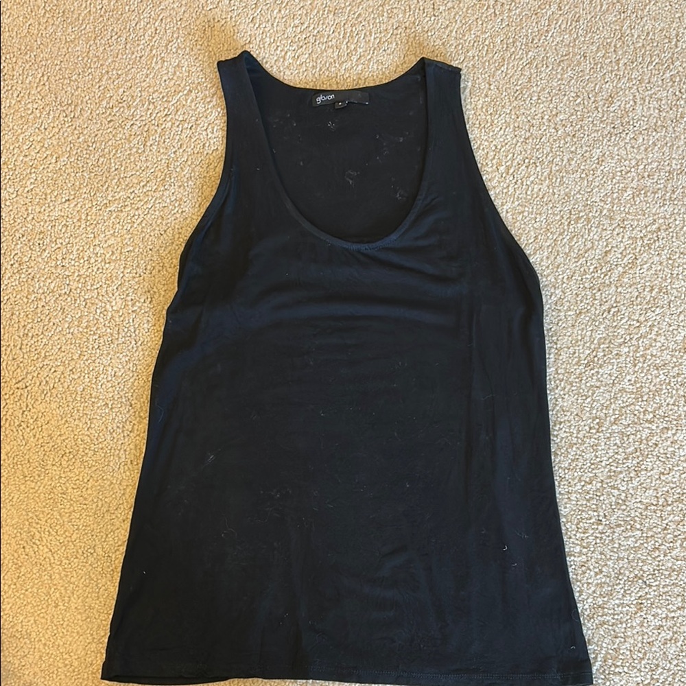 Gibson Black Fitted Sleeveless Tank Top